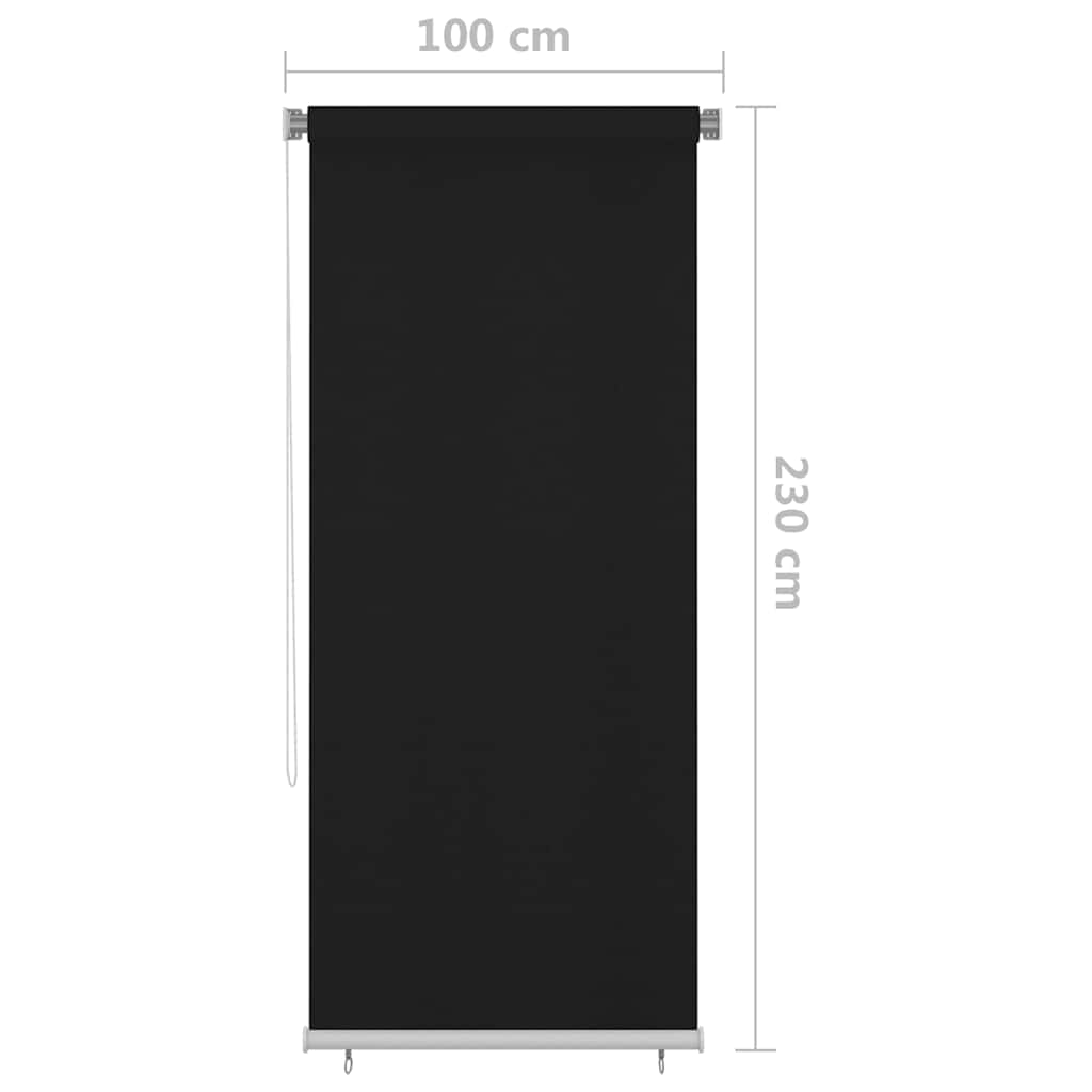 Vanjska roleta za zamračivanje 100 x 230 cm crna