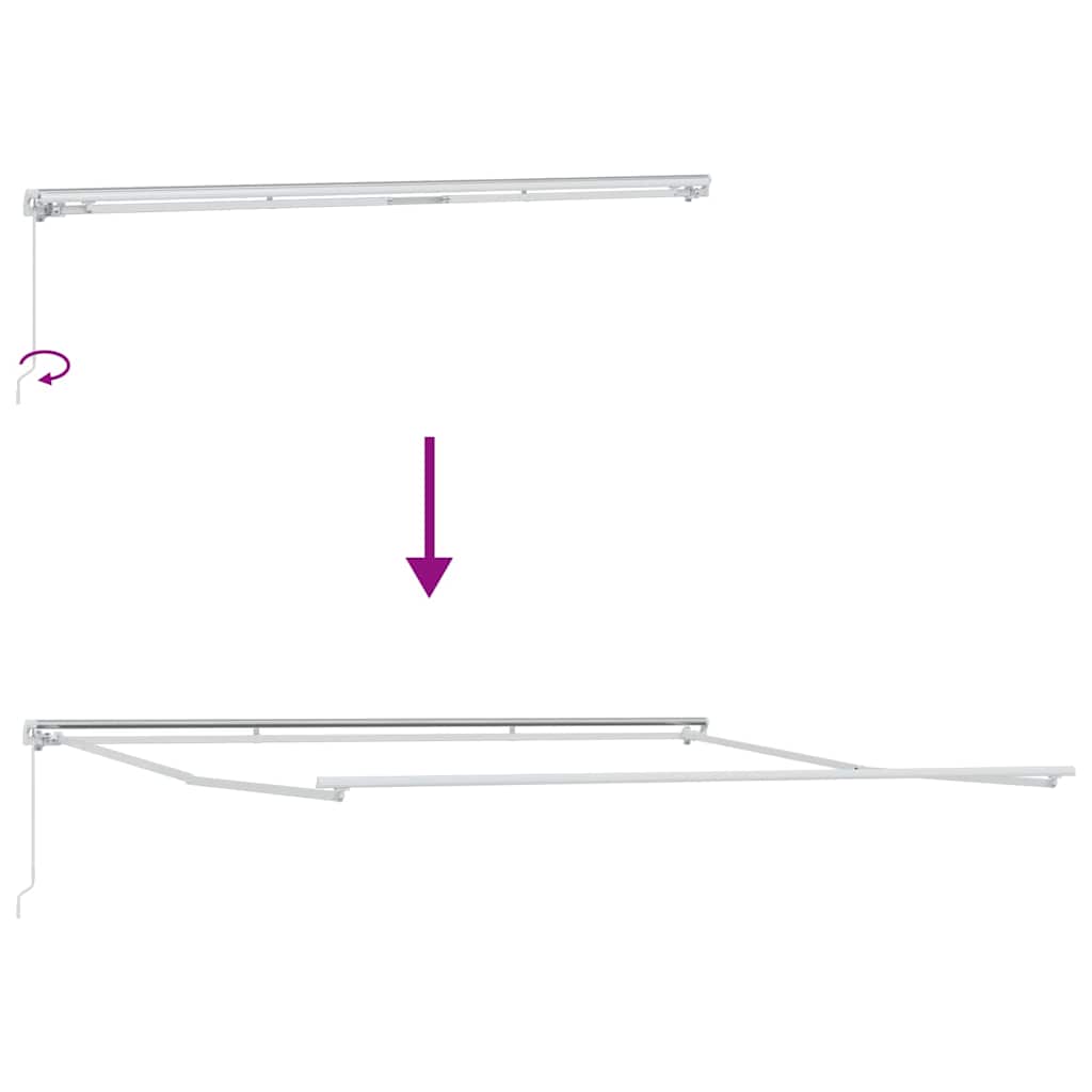 Okvir tende Bijelo 450 × 350 cm Aluminij