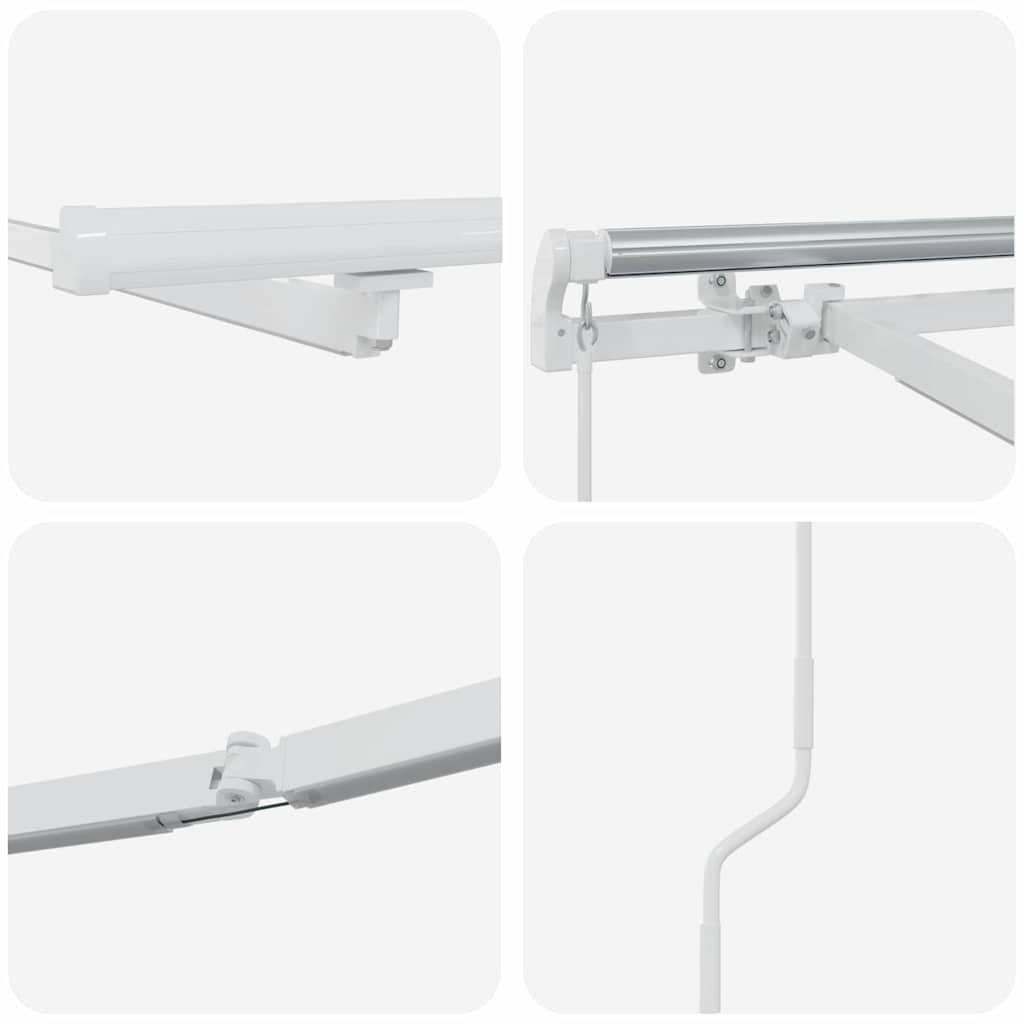 Okvir tende S LED lampica Bijelo 400 × 300 cm Aluminij