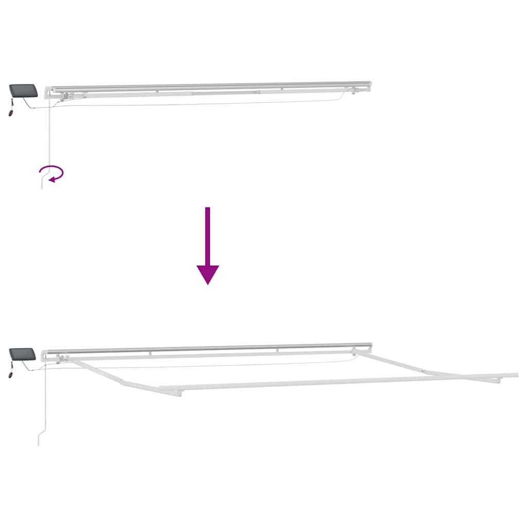Okvir tende S LED lampica Bijelo 500 × 300 cm Aluminij