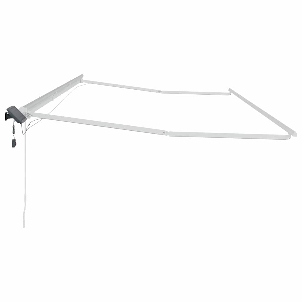 Okvir tende S LED lampica Bijelo 600 × 300 cm Aluminij
