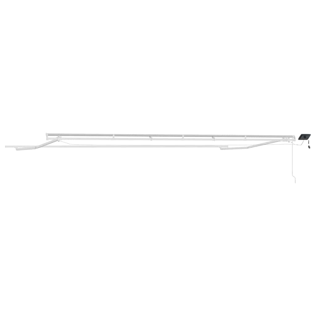 Okvir tende S LED lampica Bijelo 600 × 350 cm Aluminij