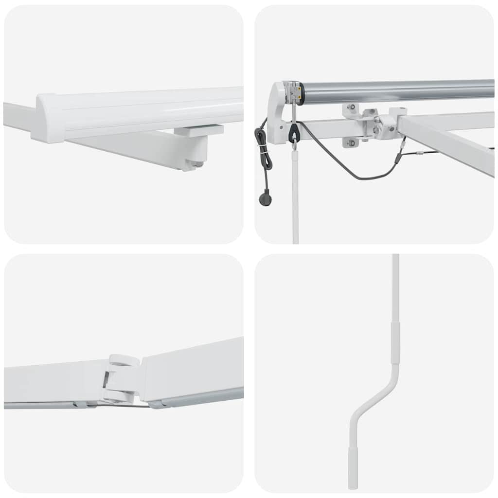 Okvir tende S LED lampica Bijelo 450 × 300 cm Aluminij
