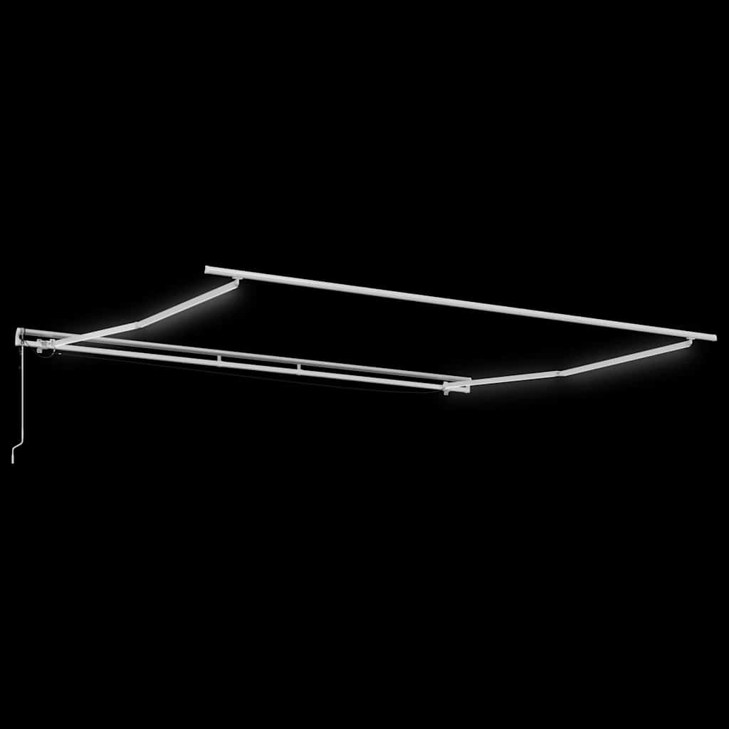 Okvir tende S LED lampica Bijelo 450 × 350 cm Aluminij