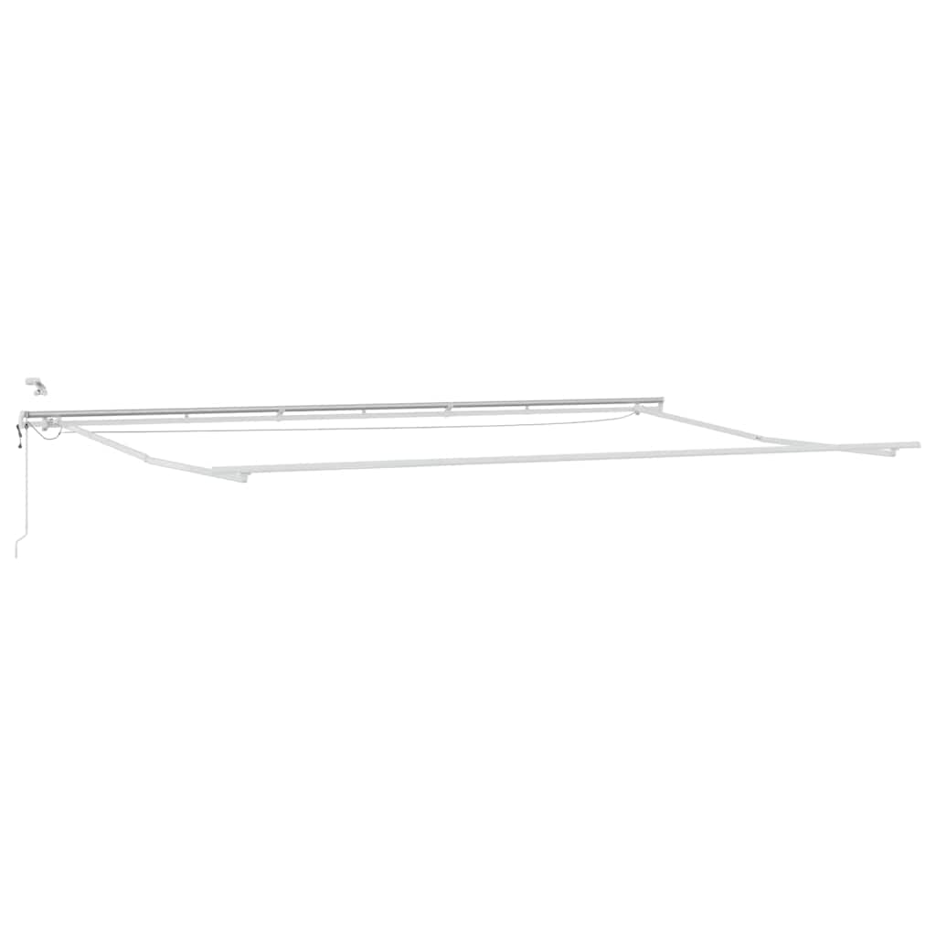 Okvir tende S LED lampica Bijelo 600 × 350 cm Aluminij