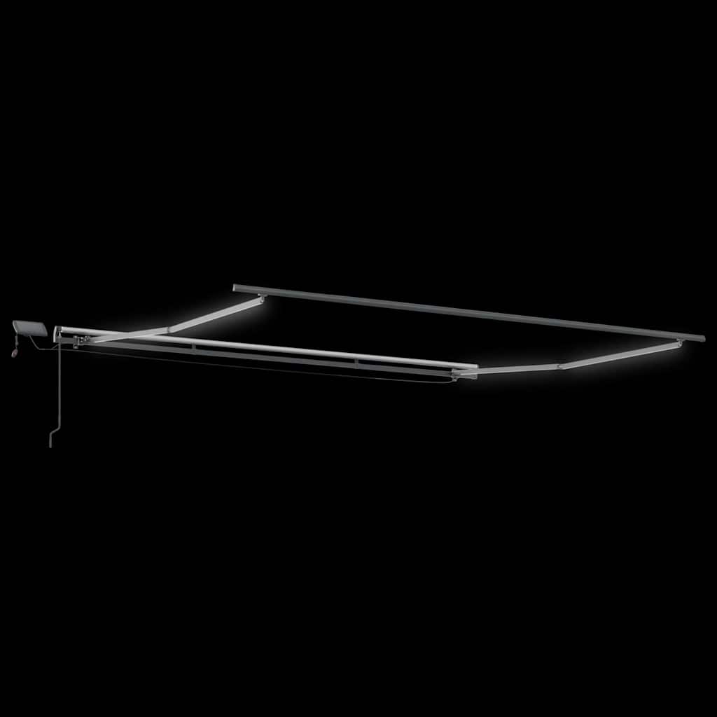 Okvir tende S LED lampica Antracit 500 × 350 cm Aluminij