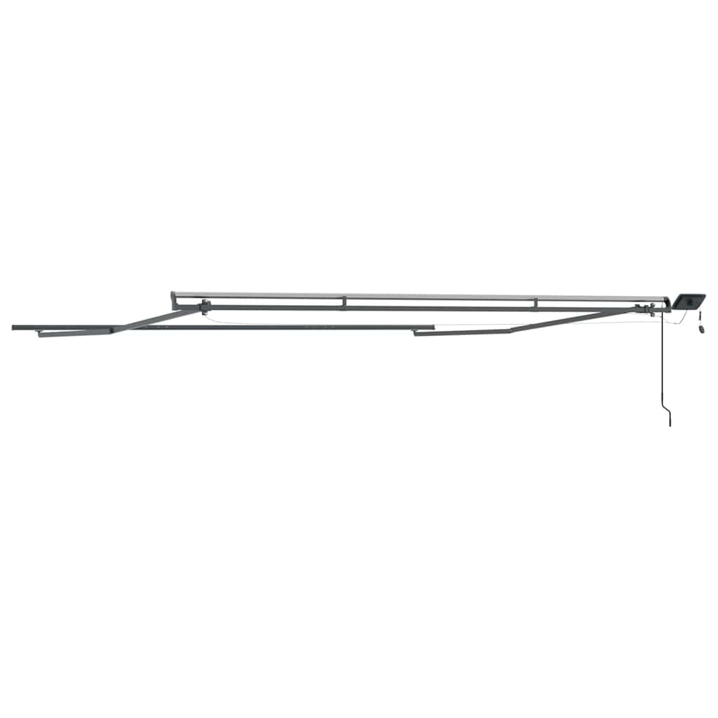 Okvir tende S LED lampica Antracit 500 × 350 cm Aluminij
