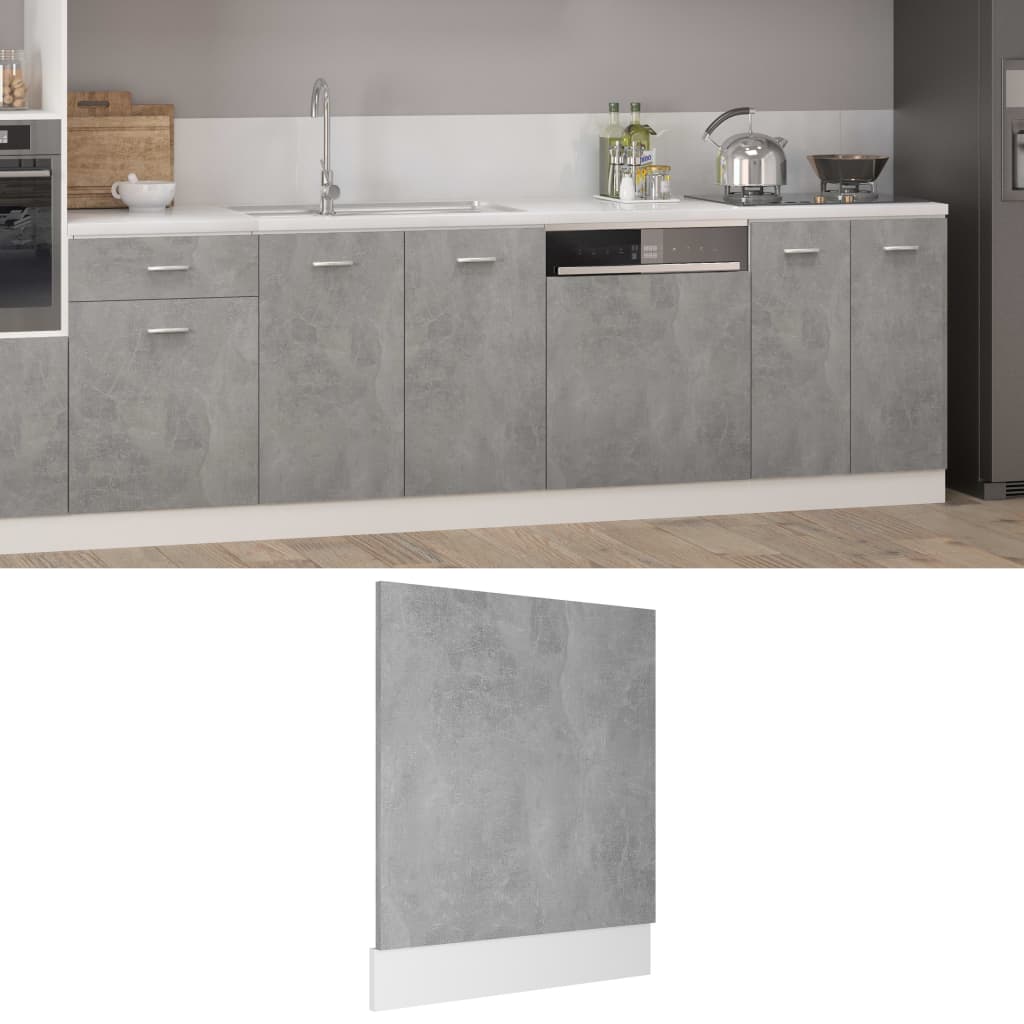 Panel za perilicu posuđa "Lyon" Betonsko siva 59,5x3x67 cm Inženjersko drvo