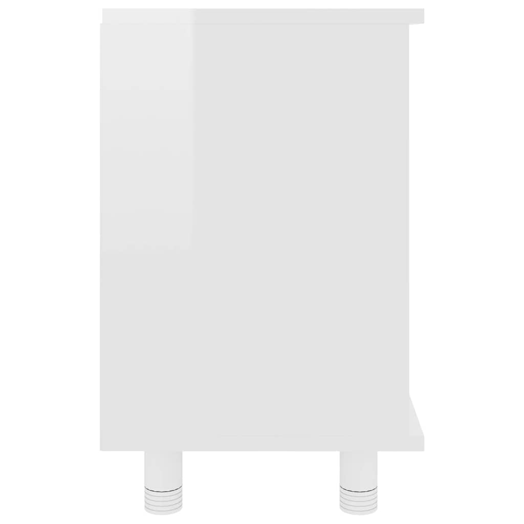 Kupaonski ormarić sjajni bijeli 60x32x53,5 cm konstruirano drvo