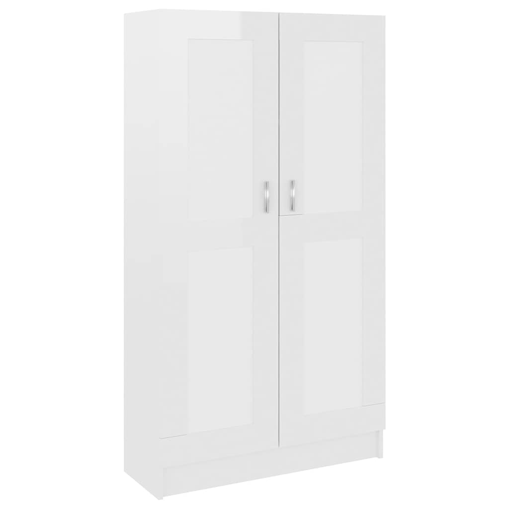 Ormarić za knjige sjajni bijeli 82,5 x 30,5 x 150 cm drveni