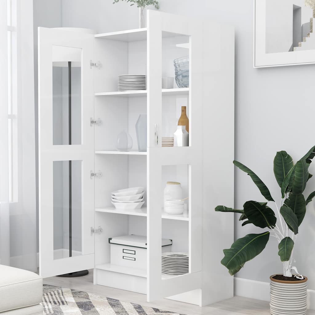 Vitrina bijela 82,5 x 30,5 x 150 cm konstruirano drvo