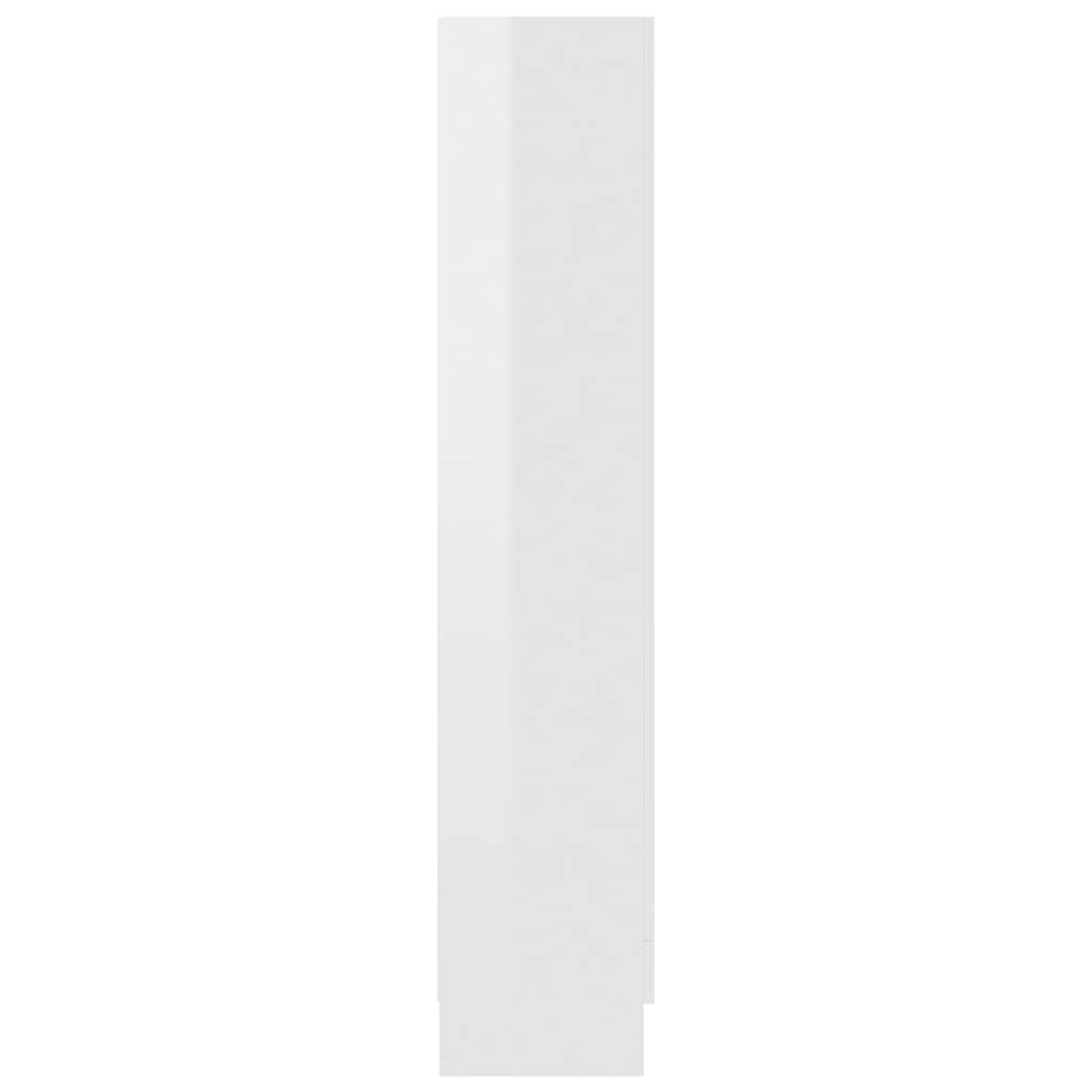 Vitrina bijela visokog sjaja 82,5x30,5x150 cm konstruirano drvo