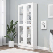 Vitrina bijela 82,5 x 30,5 x 185 cm konstruirano drvo