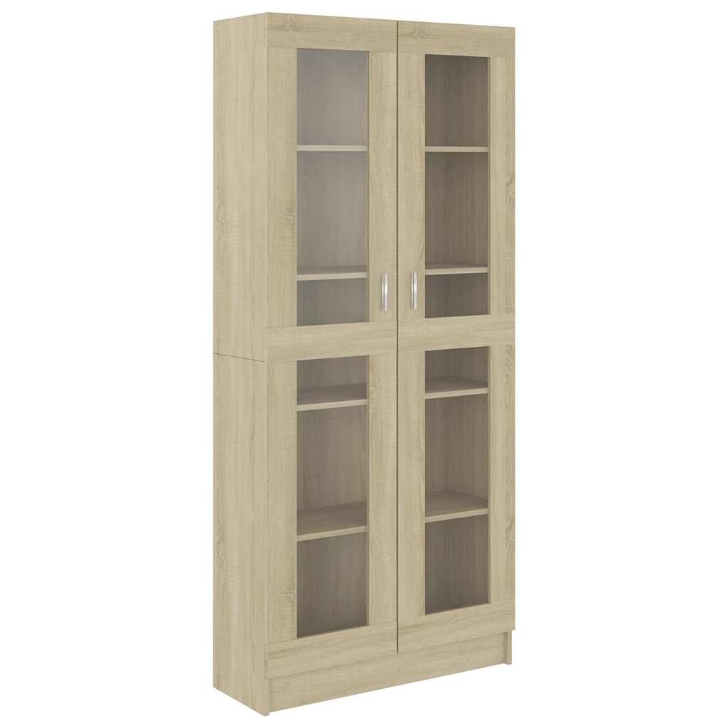 Vitrina boja hrasta 82,5 x 30,5 x 185 cm konstruirano drvo