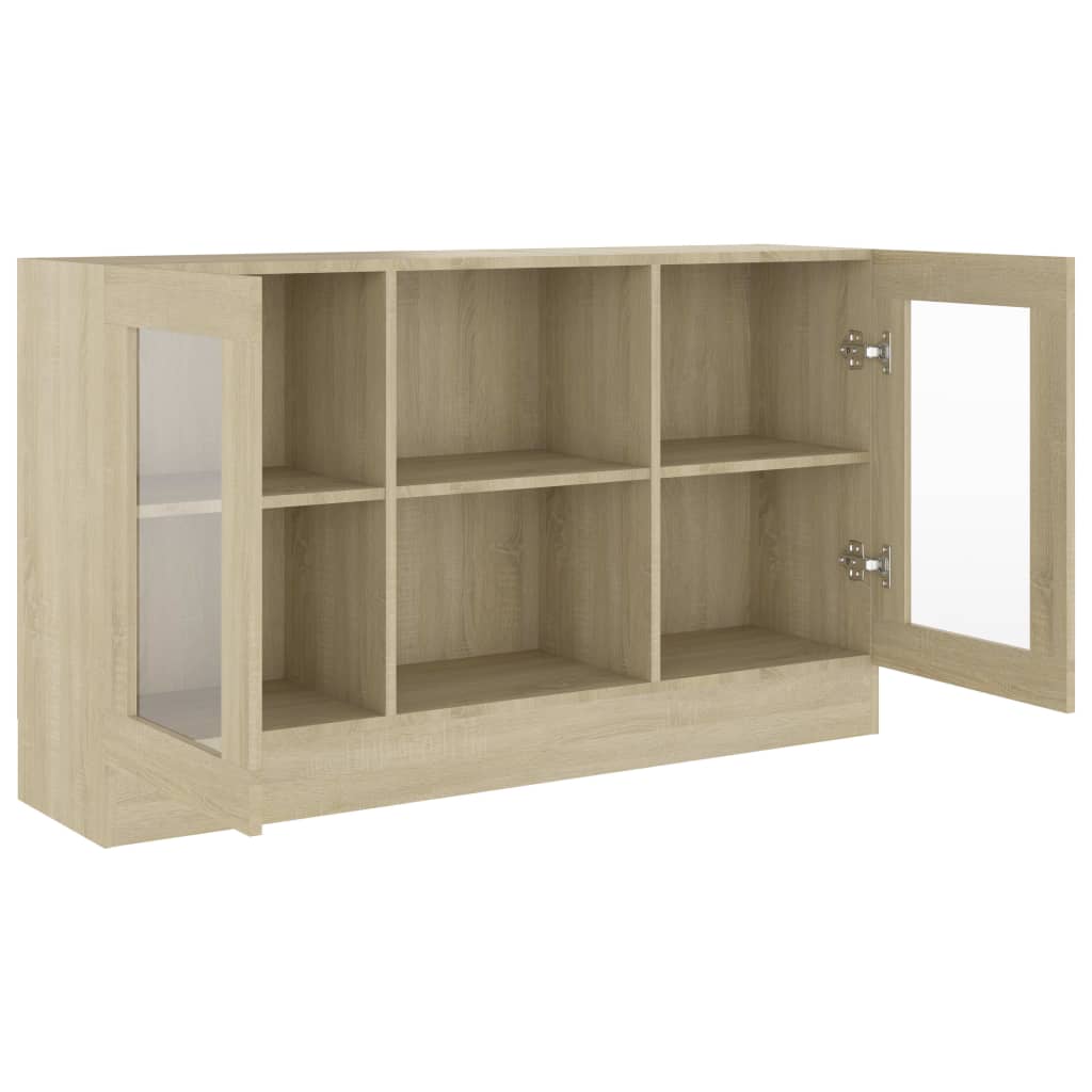 Vitrina boja hrasta sonome 120 x 30,5 x 70 cm konstruirano drvo