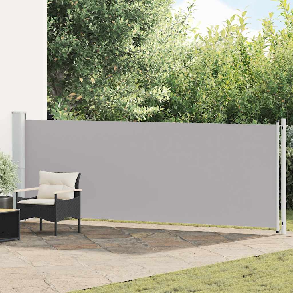 Uvlačiva bočna tenda za terasu 140 x 600 cm siva