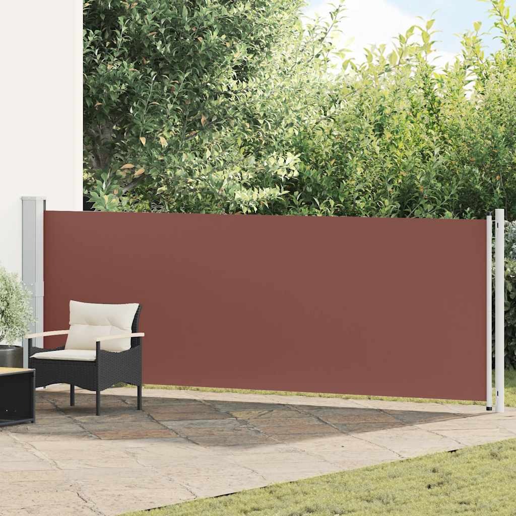 Uvlačiva bočna tenda za terasu 140 x 600 cm smeđa