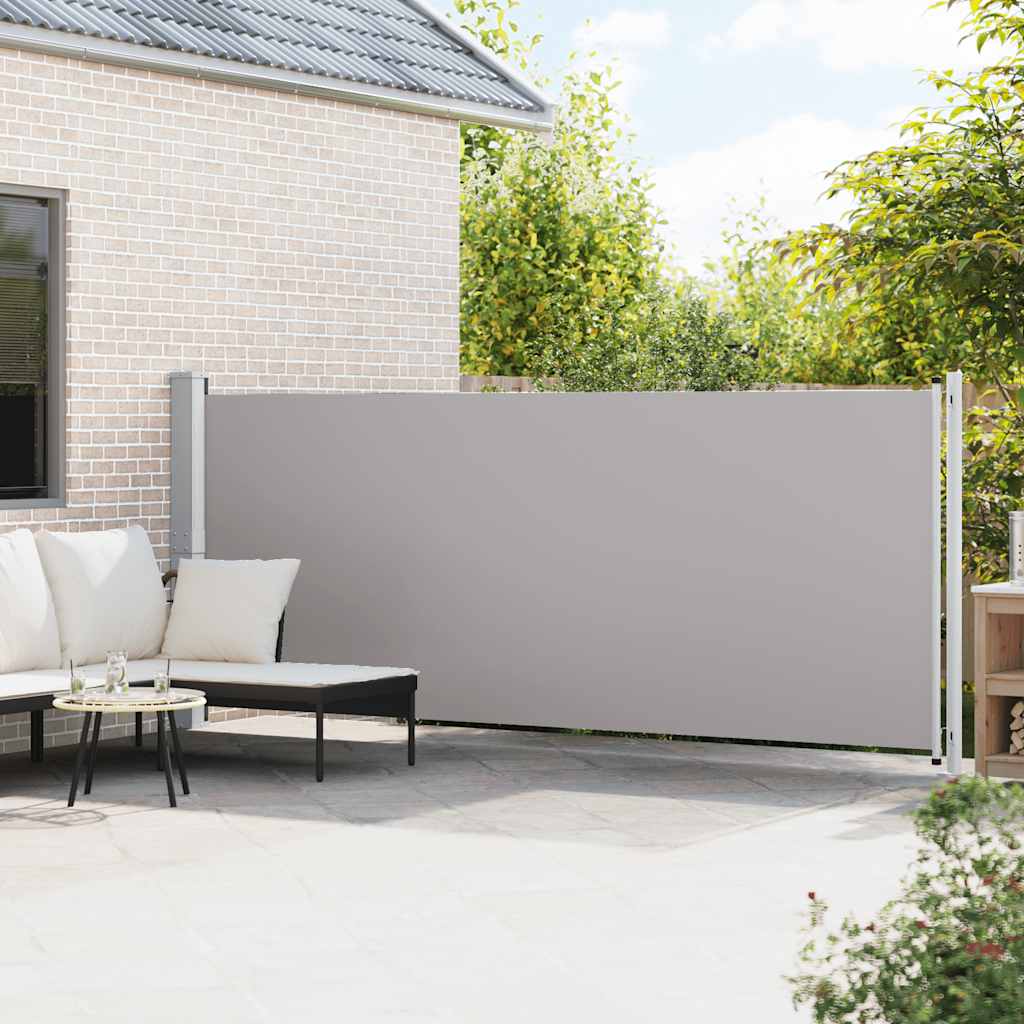 Uvlačiva bočna tenda za terasu 600 x 160 cm siva