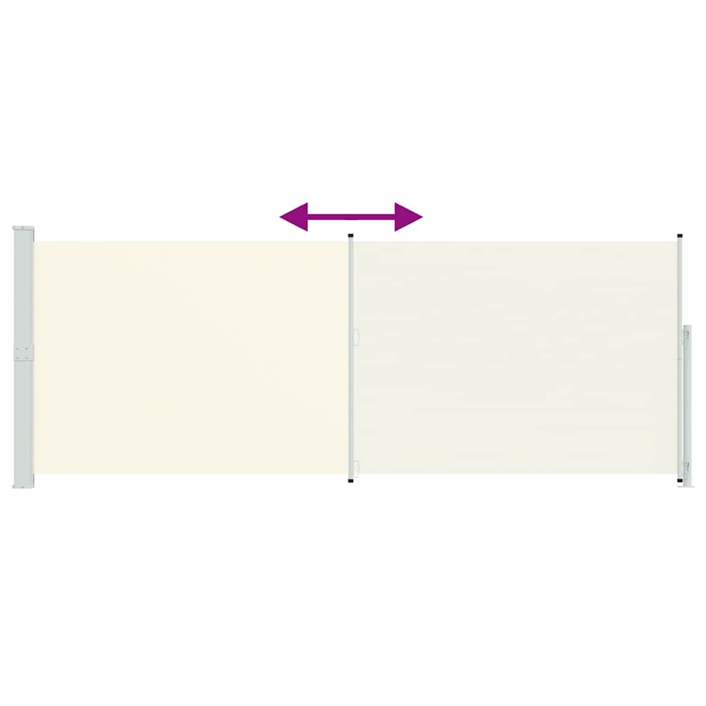 Uvlačiva bočna tenda za terasu 180 x 500 cm krem