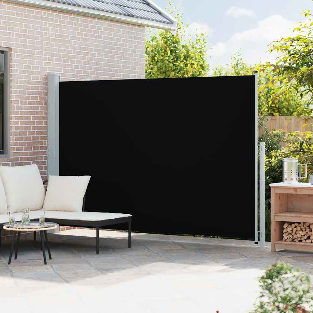 Uvlačiva bočna tenda za terasu 200 x 300 cm crna