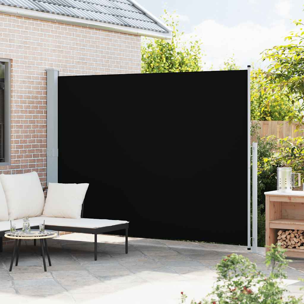 Uvlačiva bočna tenda za terasu 220 x 300 cm crna