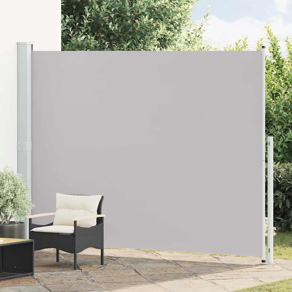 Uvlačiva bočna tenda za terasu 220 x 300 cm siva