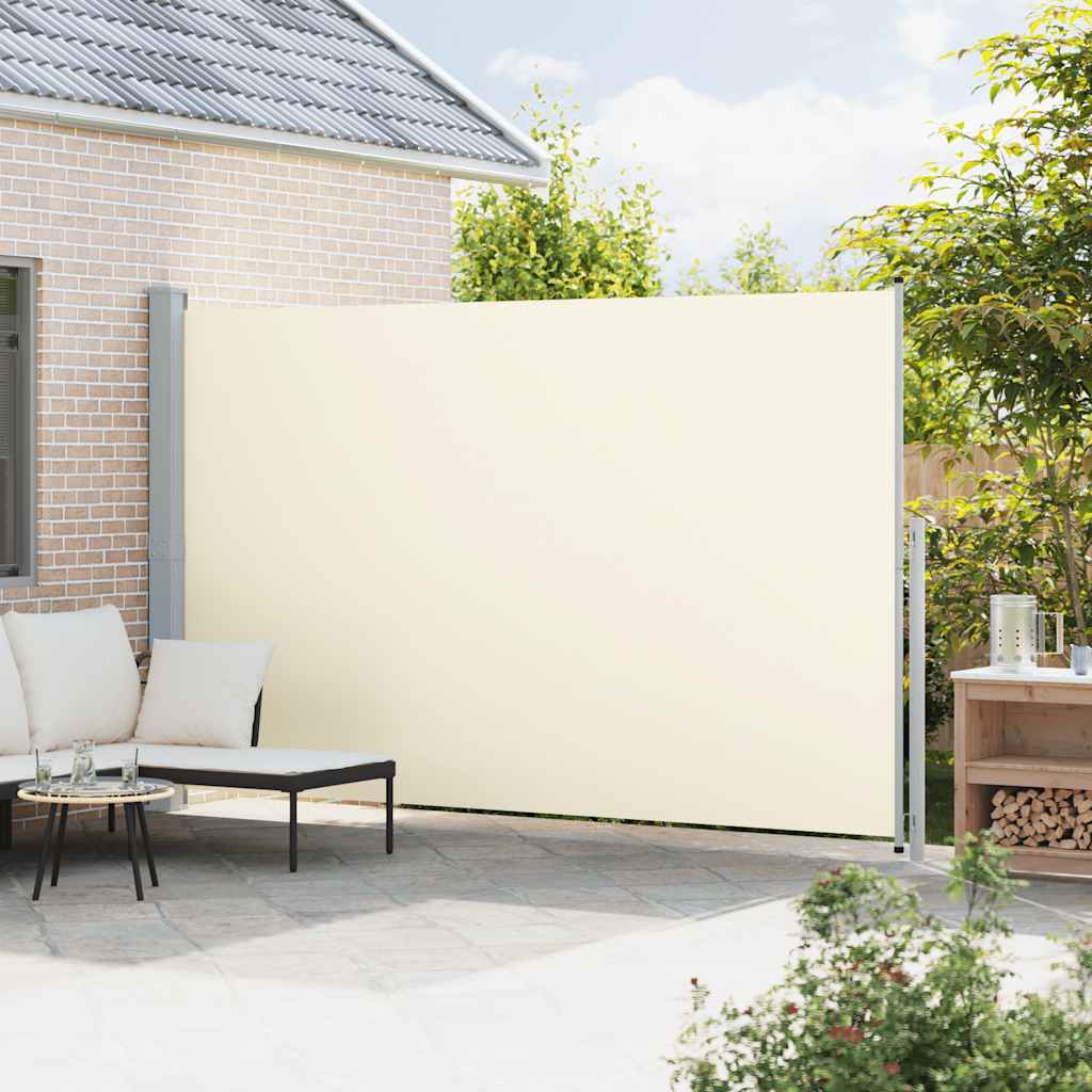 Uvlačiva bočna tenda za terasu 220 x 500 cm krem