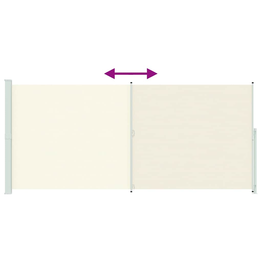 Uvlačiva bočna tenda za terasu 220 x 500 cm krem