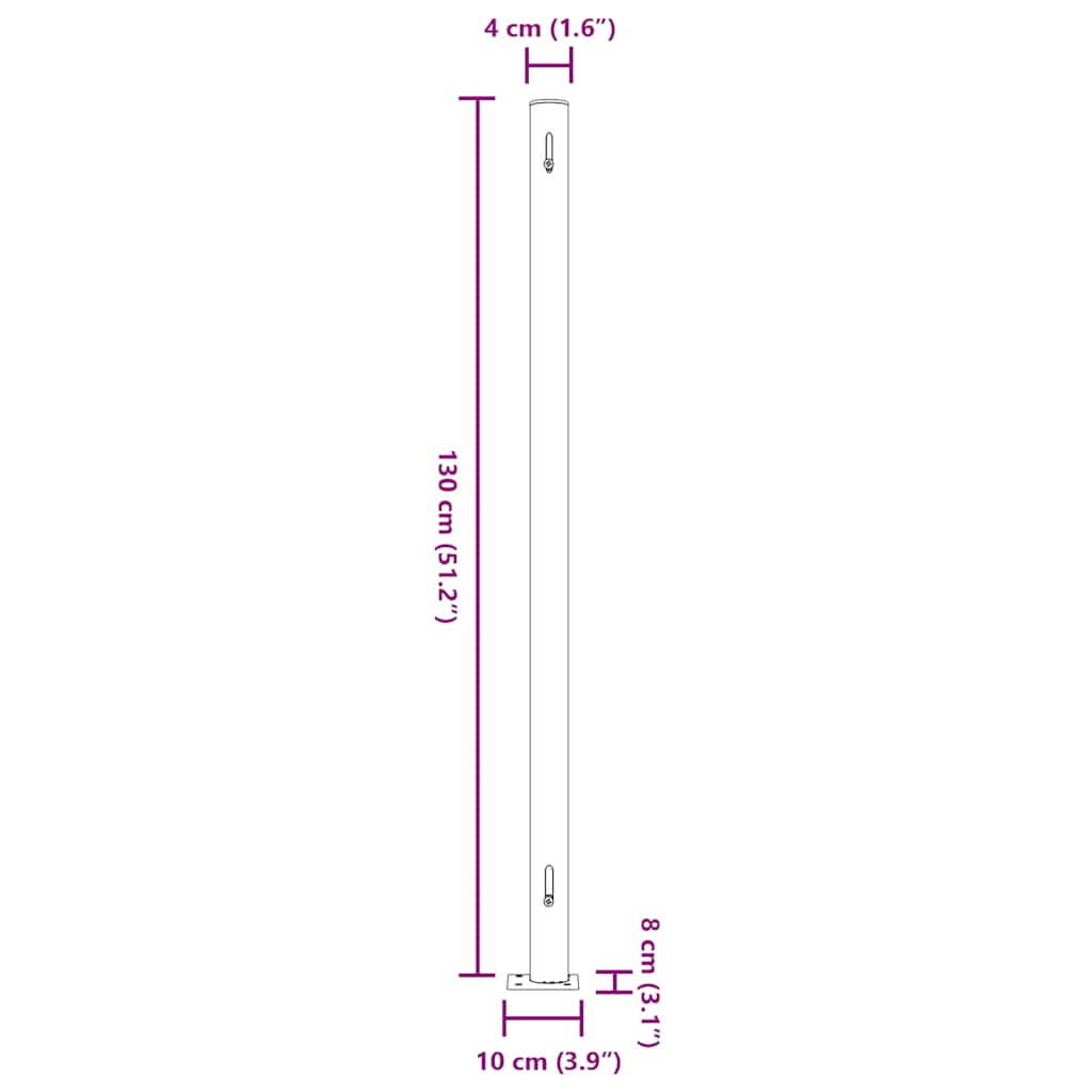 Uvlačiva bočna tenda za terasu 220 x 500 cm siva