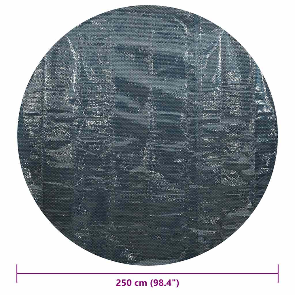 Plutajući PE solarni pokrov za bazen 250 cm crno-plavi