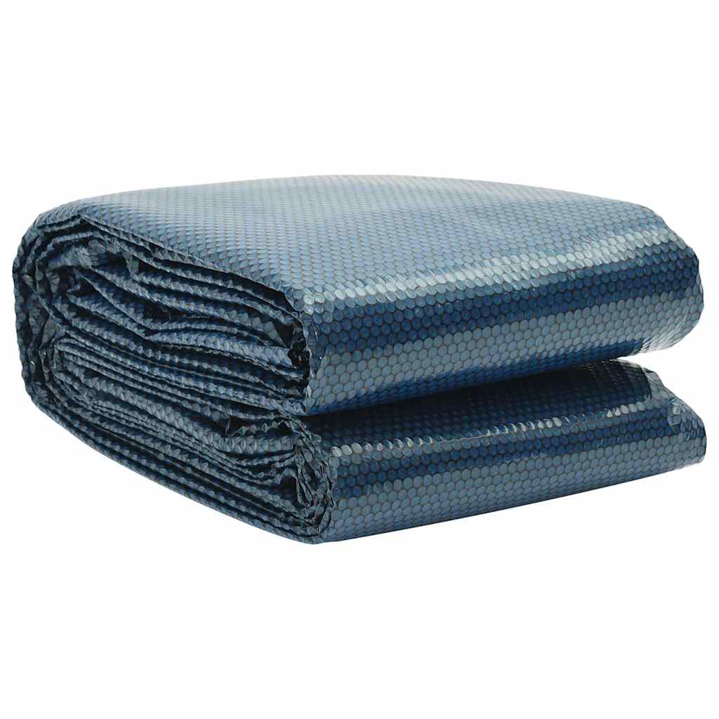 Plutajući PE solarni pokrov za bazen 975 x 488 cm crno-plavi