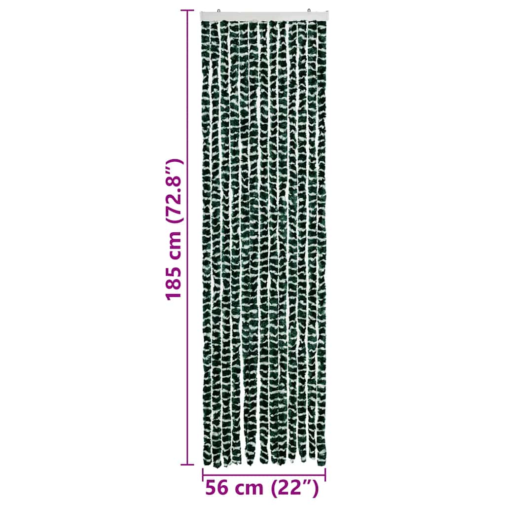 Zastor protiv insekata zeleno-bijeli 56 x 185 cm šenil