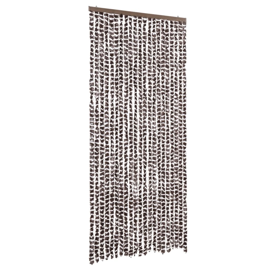 Zastor protiv insekata smeđe-bijeli 90 x 220 cm šenil