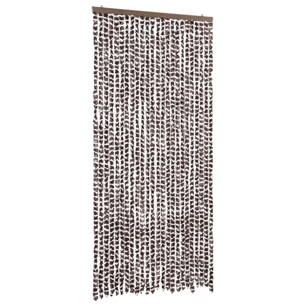 Zastor protiv insekata smeđe-bijeli 100 x 220 cm šenil
