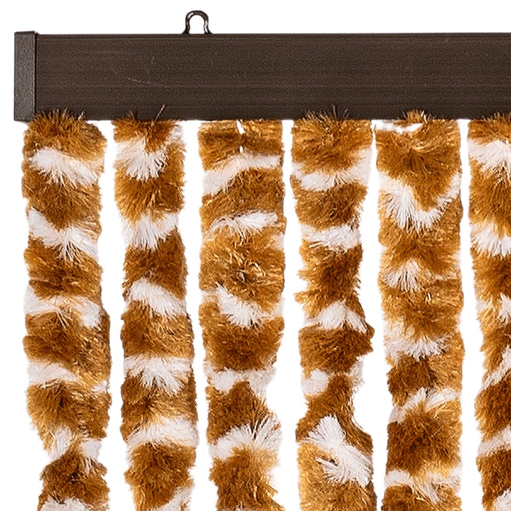 Zastor protiv insekata oker-bijeli 100 x 220 cm šenil
