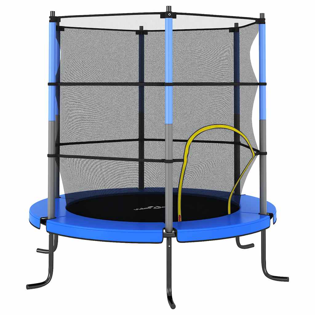 Trampolin sa sigurnosnom mrežom okrugli 140 x 160 cm plavi