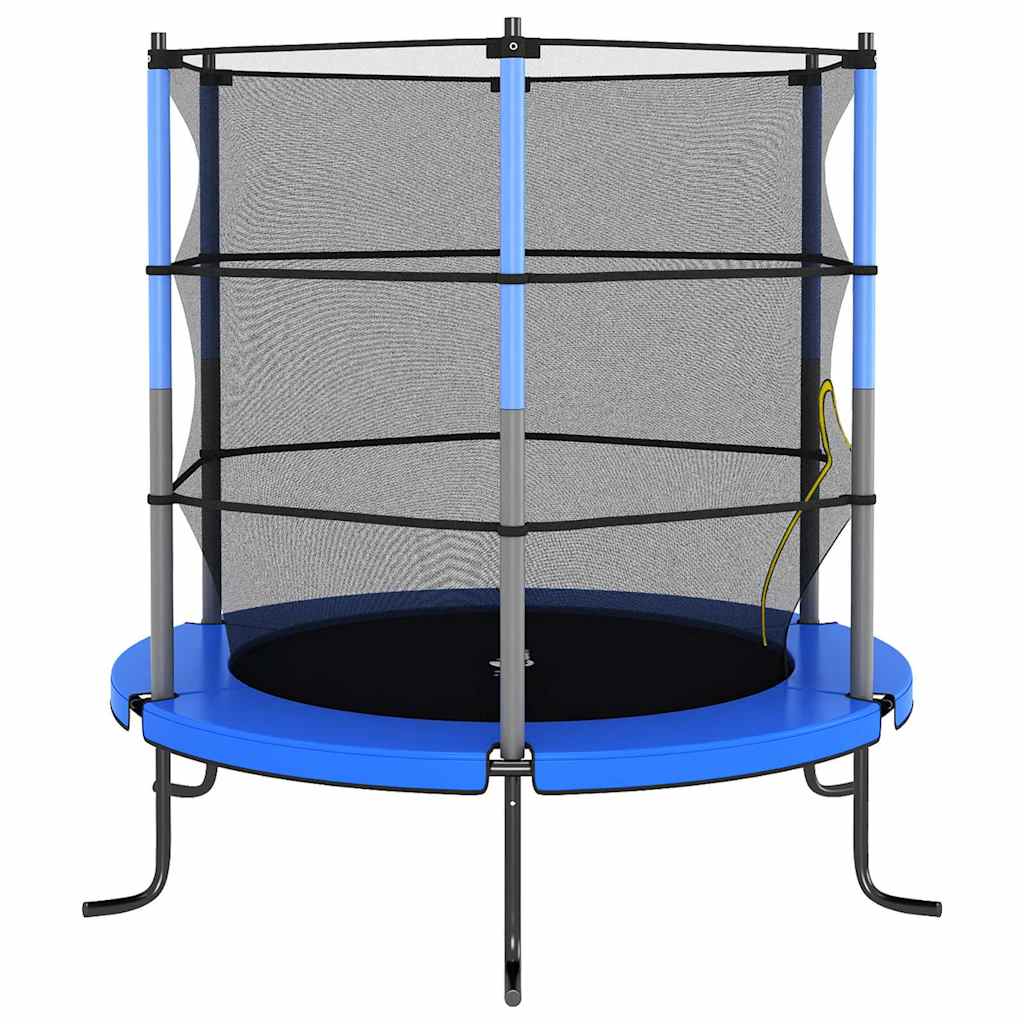 Trampolin sa sigurnosnom mrežom okrugli 140 x 160 cm plavi