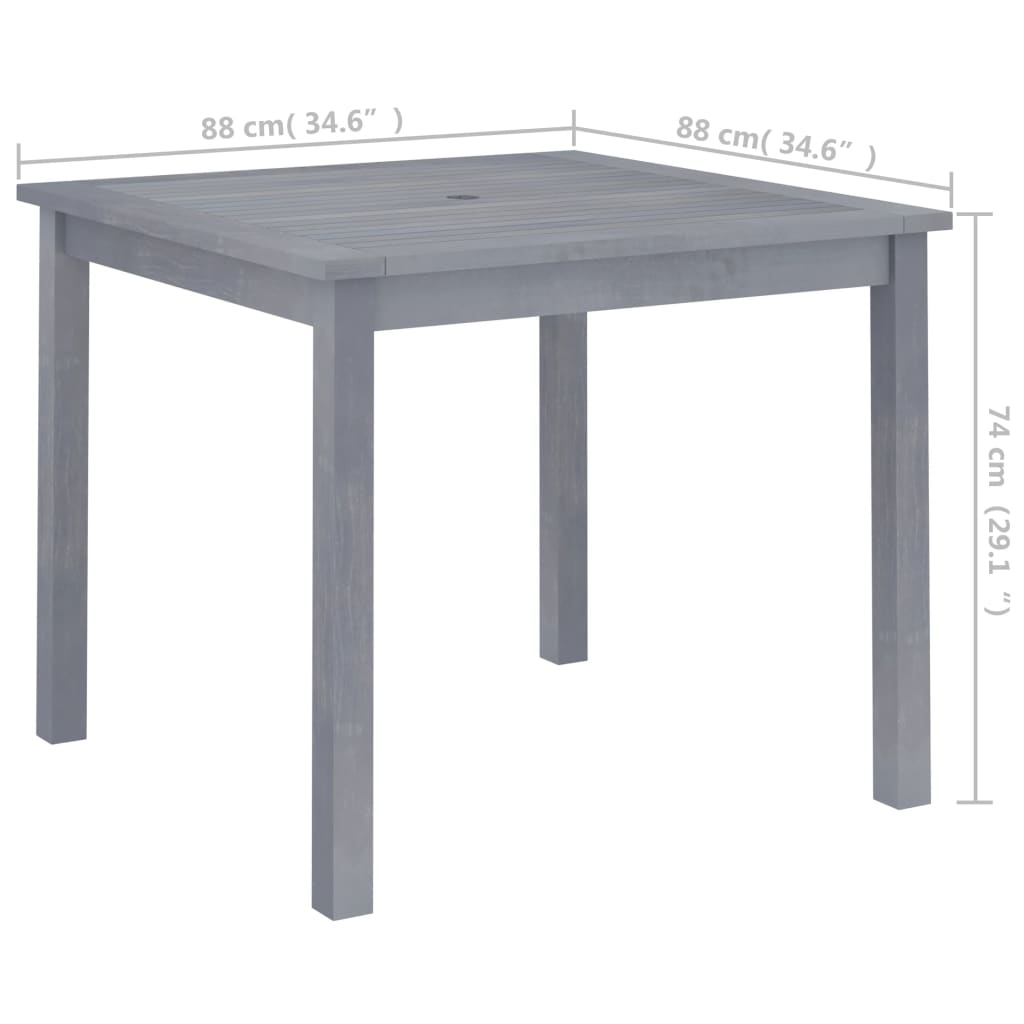Vrtni blagovaonski stol 88x88x74 cm od masivnog drva bagrema