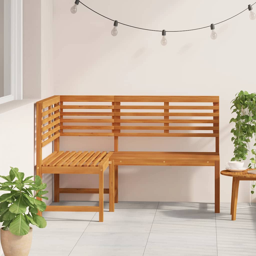 Kutna vrtna klupa 140 cm od masivnog bagremovog drva