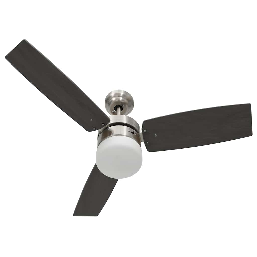 Stropni ventilator sa svjetlom i daljinskim 108 cm tamnosmeđi