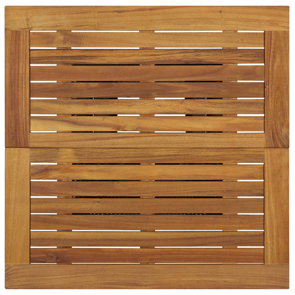 Barski stol crni 80x80x110 cm poliratan i masivno drvo bagrema