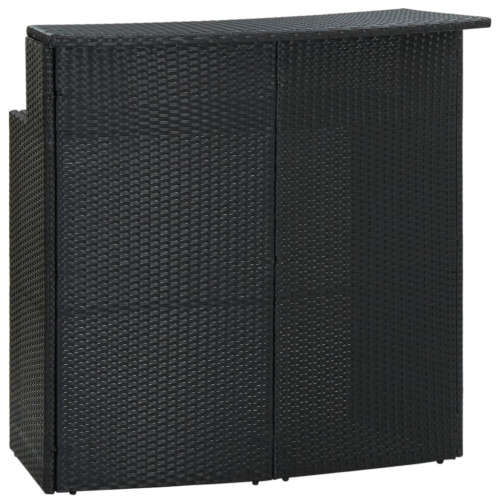 Vrtni barski stol crni 120 x 55 x 110 cm od poliratana
