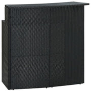 Vrtni barski stol crni 120 x 55 x 110 cm od poliratana
