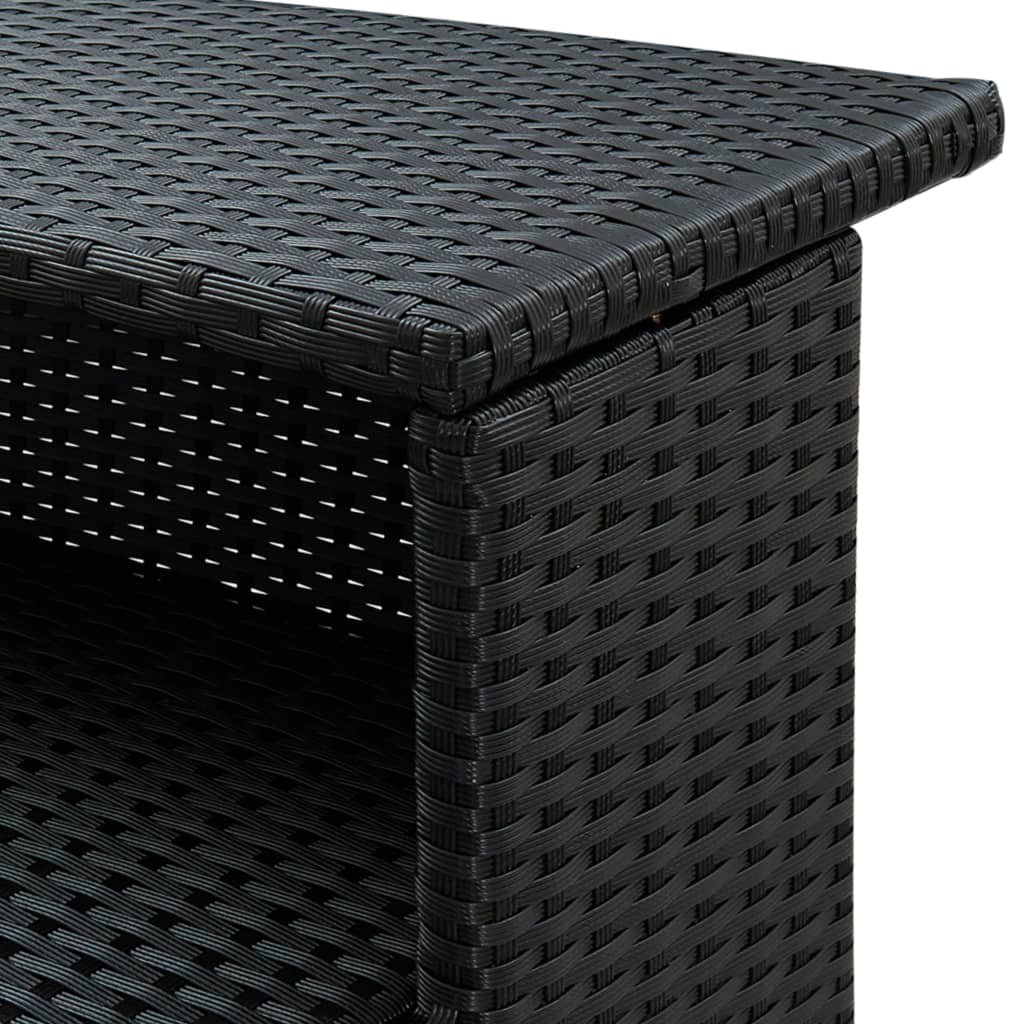 Vrtni barski stol crni 120 x 55 x 110 cm od poliratana