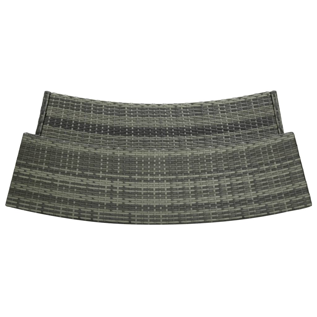 Vrtni barski stol sivi 120 x 55 x 110 cm od poliratana