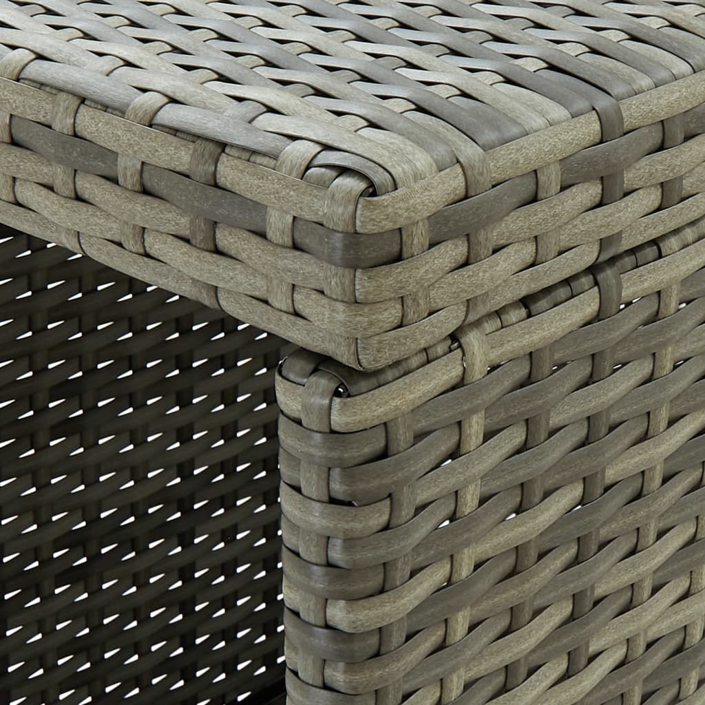 Barski stol sa stalkom za pohranu sivi 120x60x110 cm poliratan