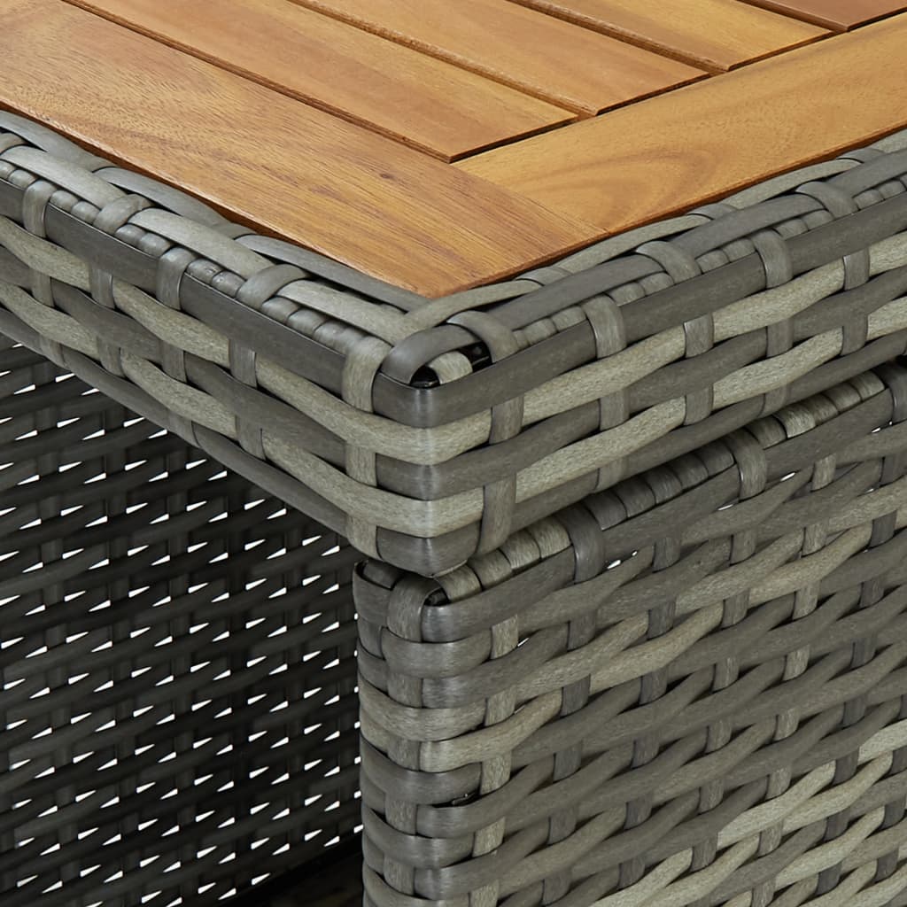 Barski stol sa stalkom za pohranu sivi 120x60x110 cm poliratan