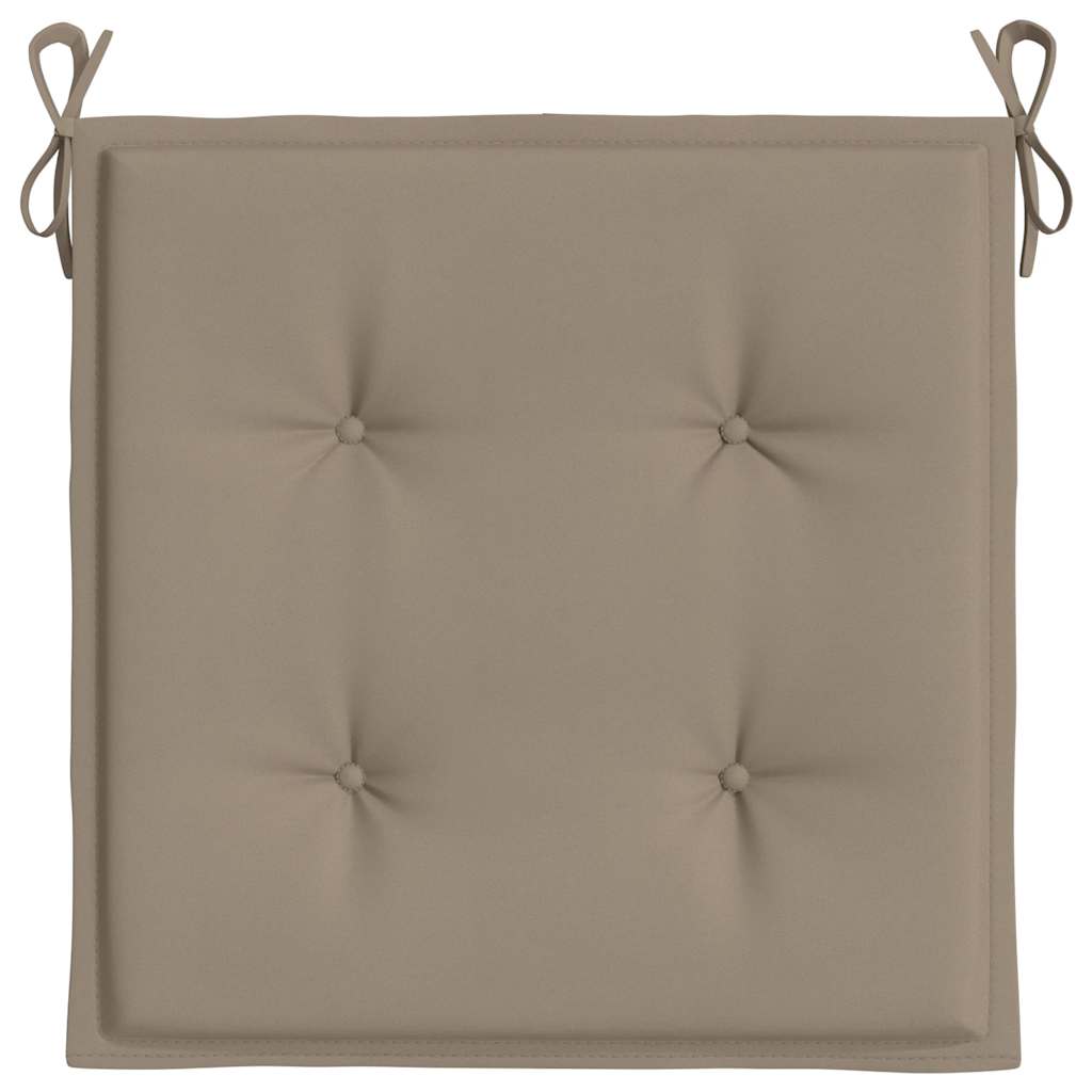 Jastuci za vrtne stolice 6 kom smeđesivi 40x40x4 cm od tkanine