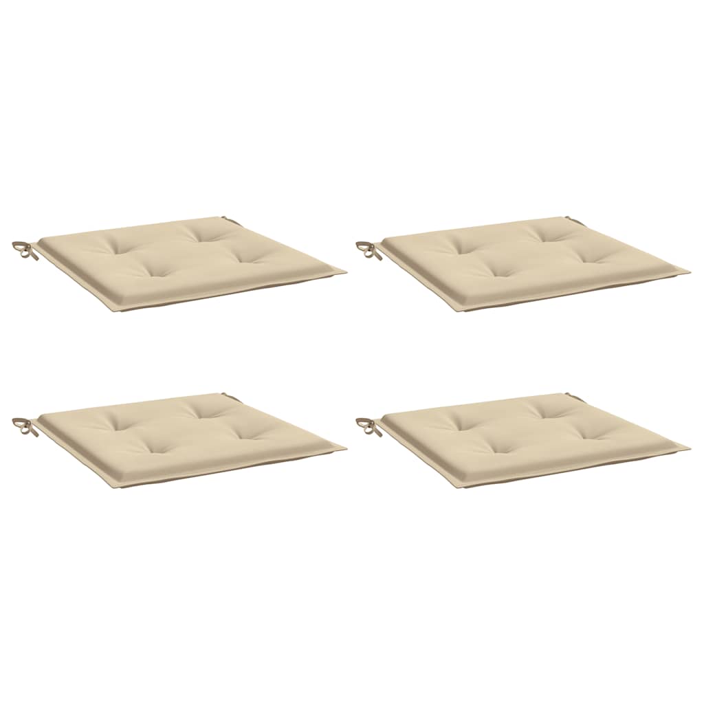 Jastuci za vrtne stolice 4 kom bež 50x50x4 cm od tkanine Oxford