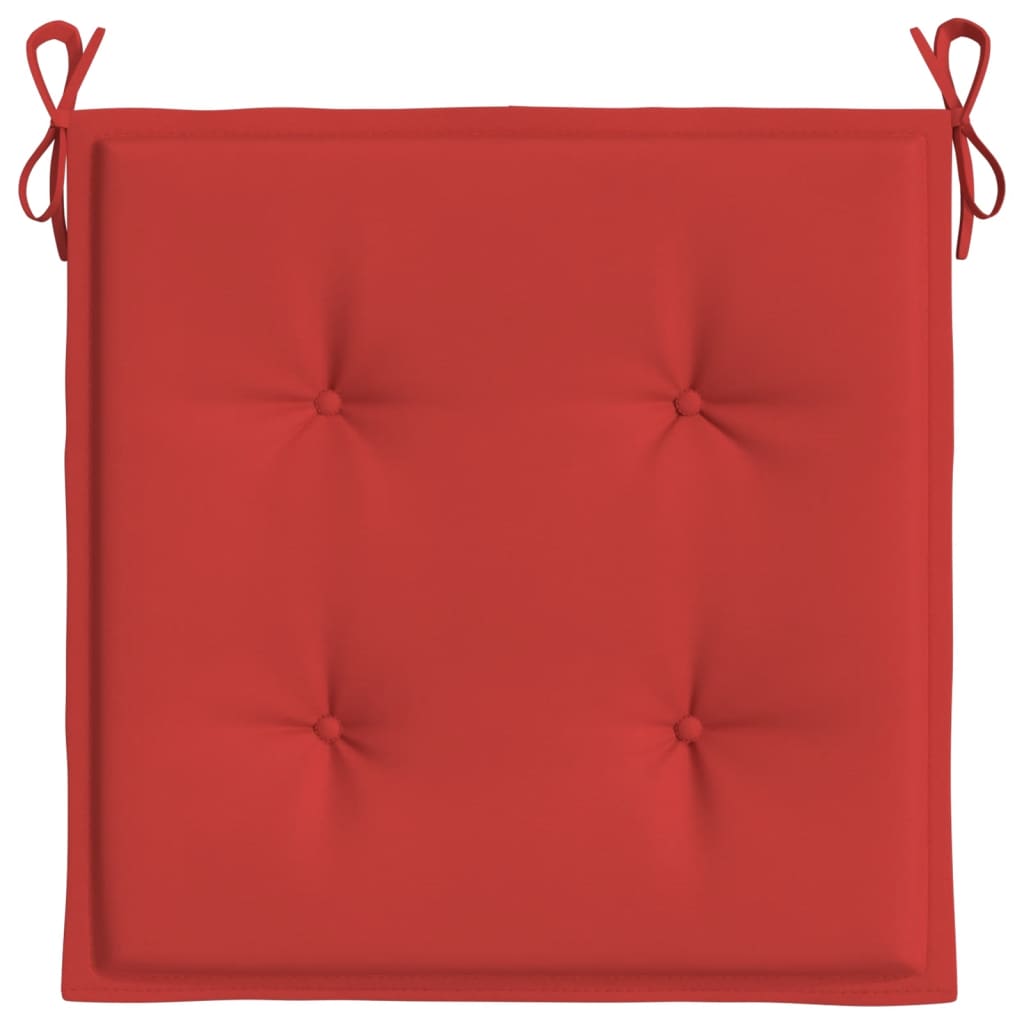 Jastuci za vrtne stolice 6 kom crveni 50 x 50 x 4 cm od tkanine